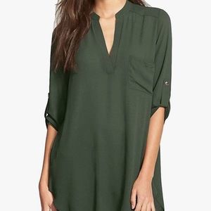 Lot of 4 Roll Tab Sleeve Long tunics, size L